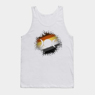 Paint Splatter Gay Bear Pride Flag Triple Goddess Moon Symbol Tank Top